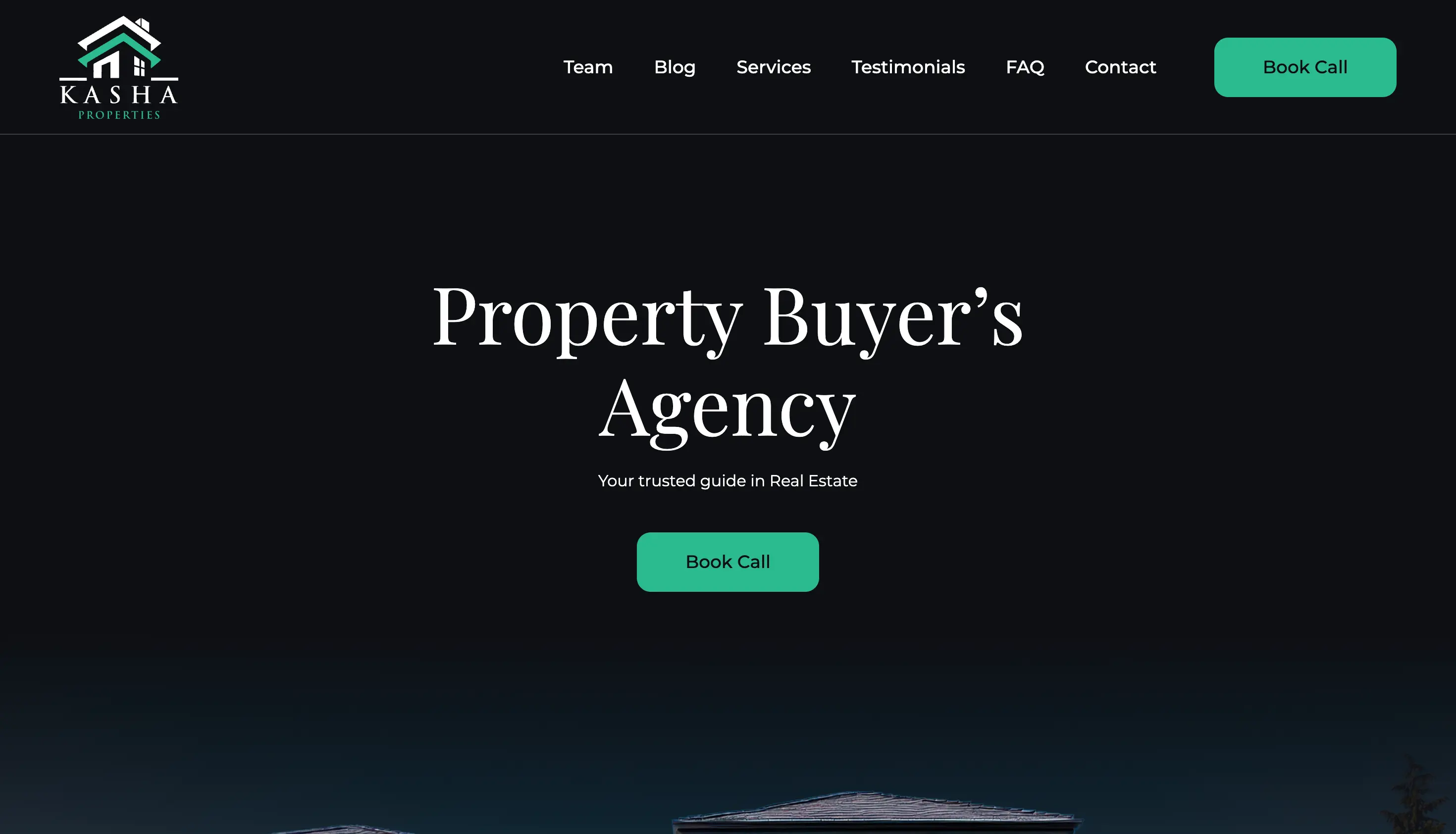 Kasha Real Estate website homepage
